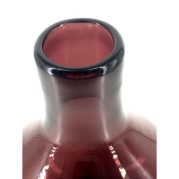 Artisan Glass Vase/Hand Blown/Amethyst/Bulbous Shaped/Margies Garden California - Picture 4 of 5